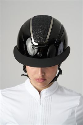 Equipage Mips Guardian Glossy ridehjelm - Heavy Glitter top - Sort Blank